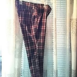 Plaid leggings. Plus sz